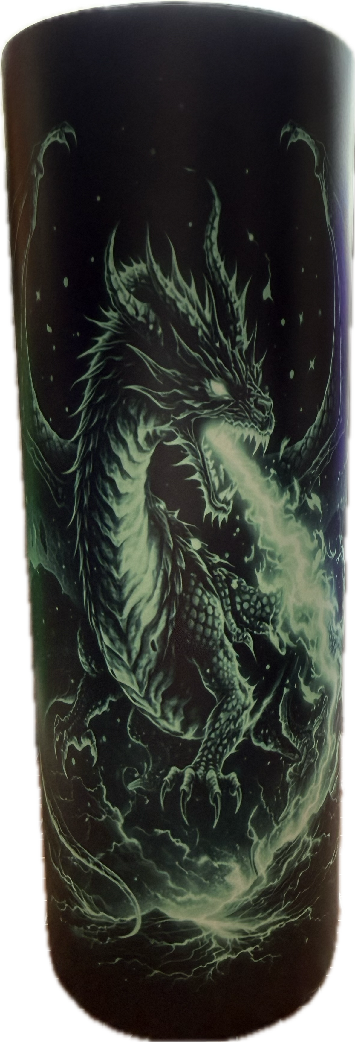 20oz tumbler blue glow customized