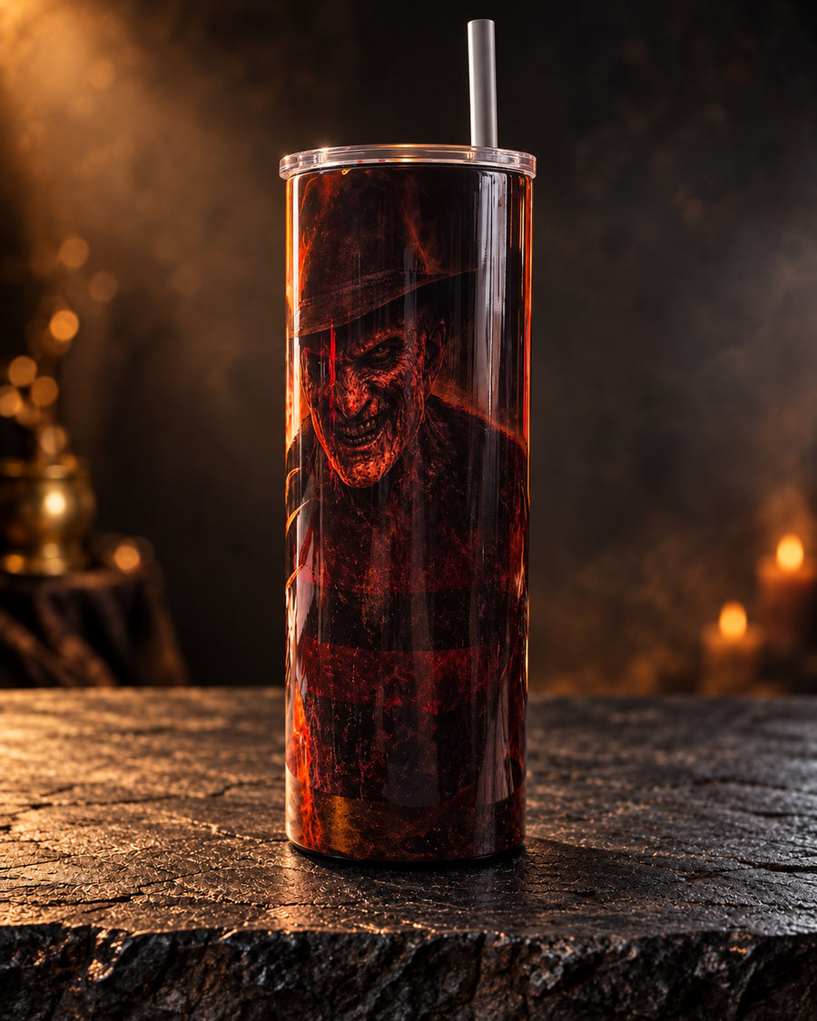 Freddy Fire Horror Tumbler