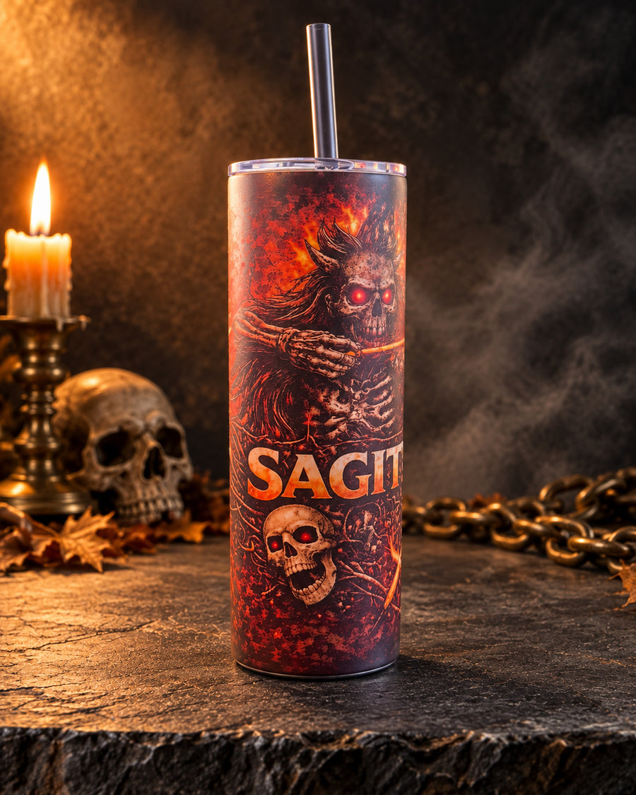 Sagittarius Horror Zodiac Tumbler - Blem